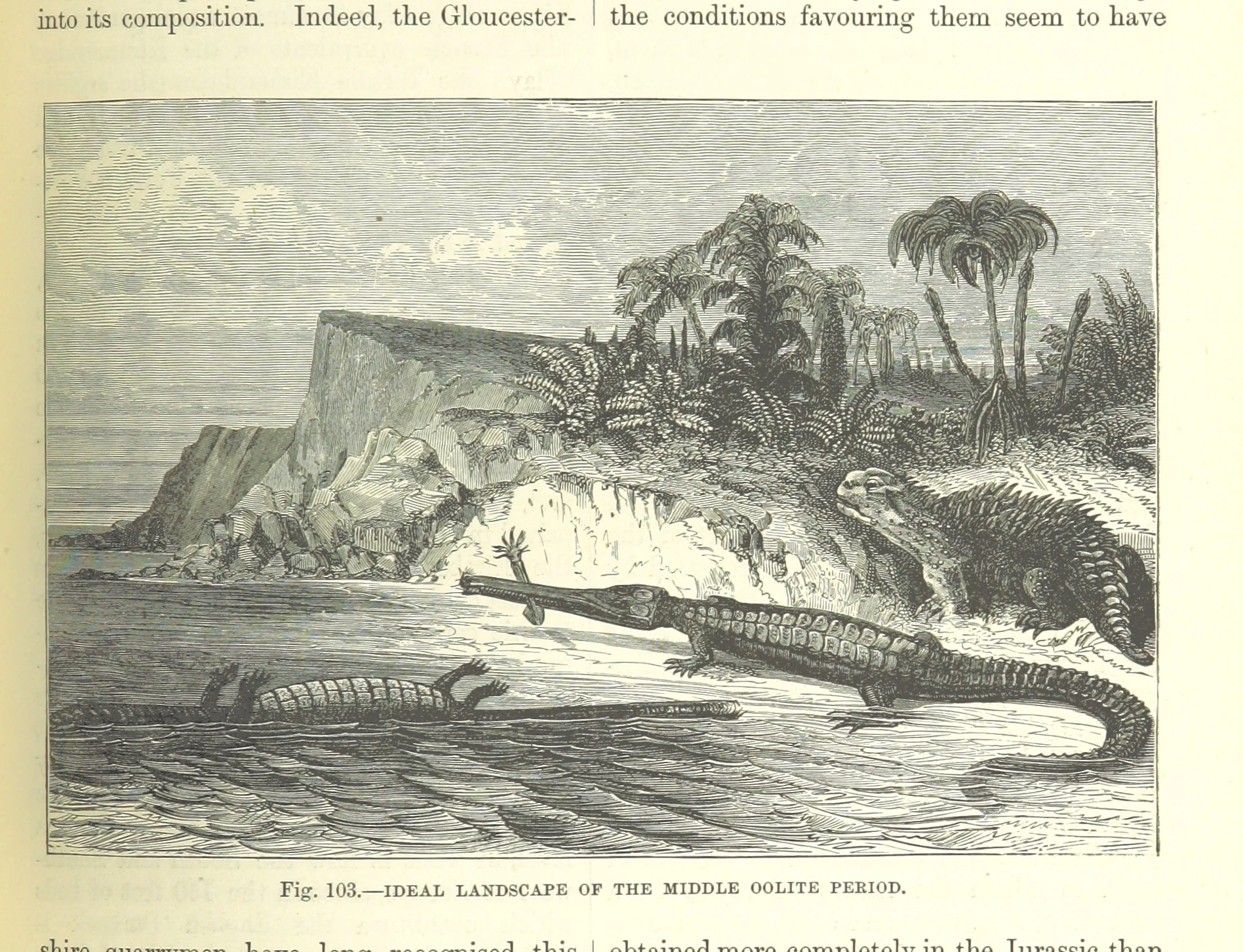 A crocodile and a lizardman beast of some sort.