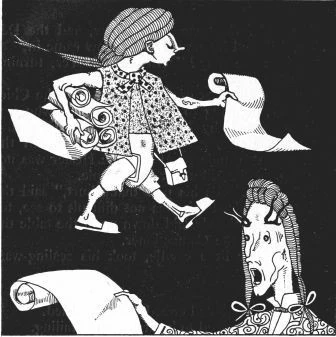 A gnome presents the Accords to a Shuttered official.