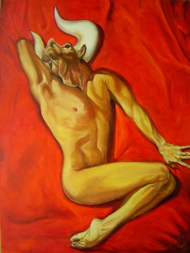 lyonart, 'Minotaure posant pour un calendrier' (CC BY-SA 3.0 Unported)