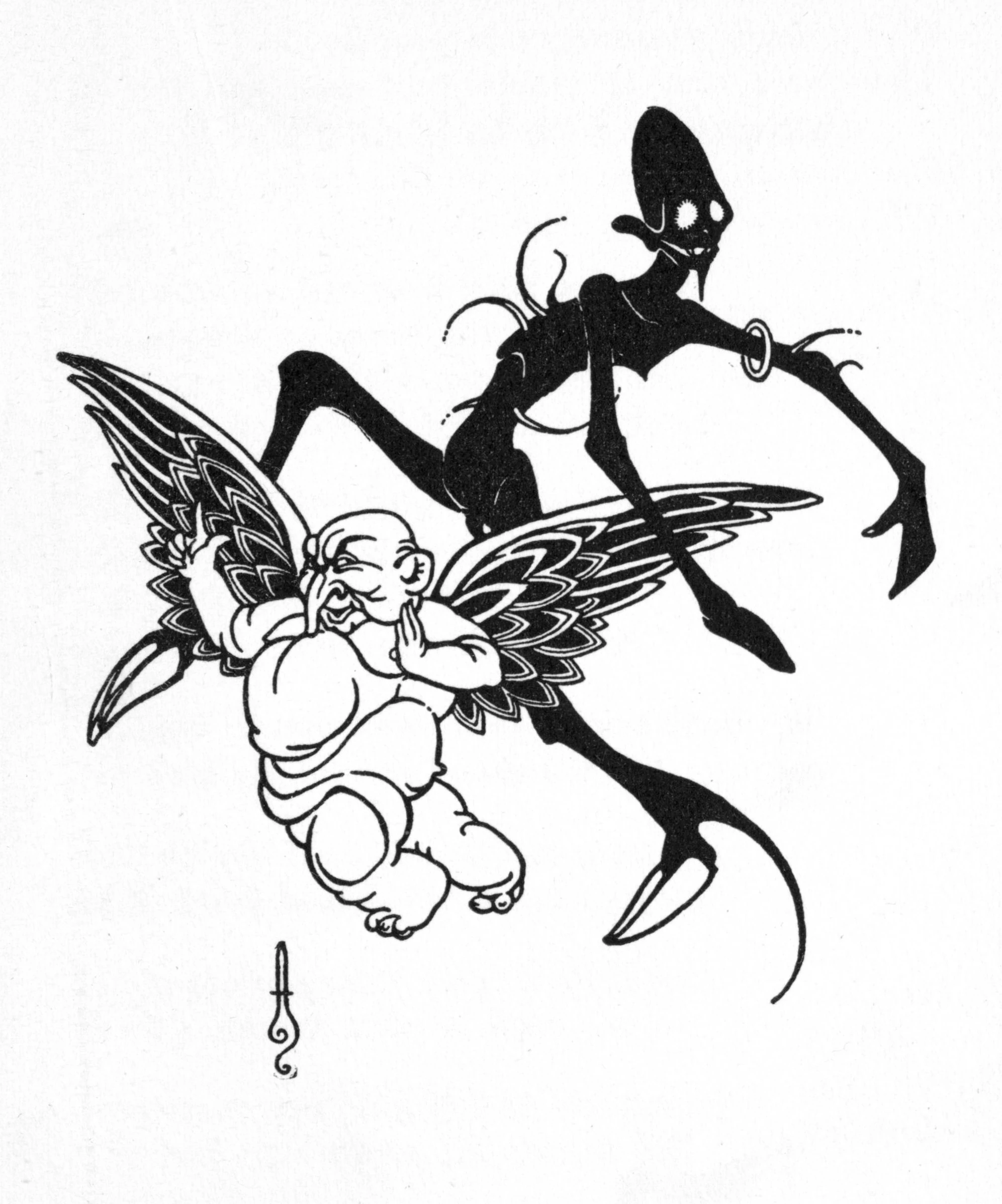 The dark figure is a Man of the End.